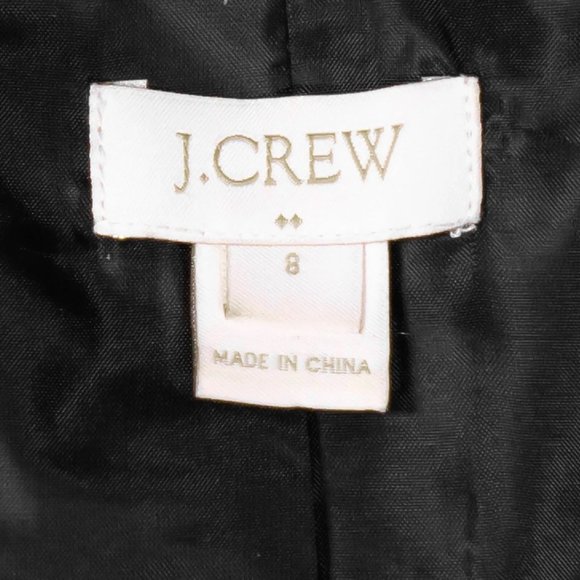 J. Crew Women's Blazer Black Stretch Lined Career Work Preppy Suit Jacket Size 8 - Picture 3 of 9